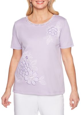 Alfred Dunner Catalina Island Floral Knit Top | belk