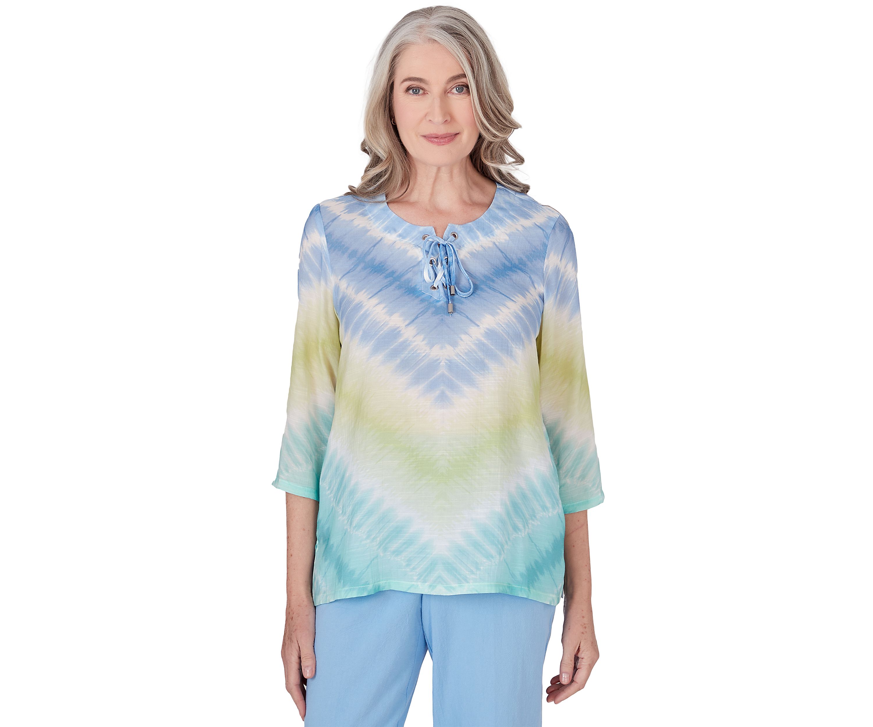 Womens Hyannisport Tie Dye Chevron Top