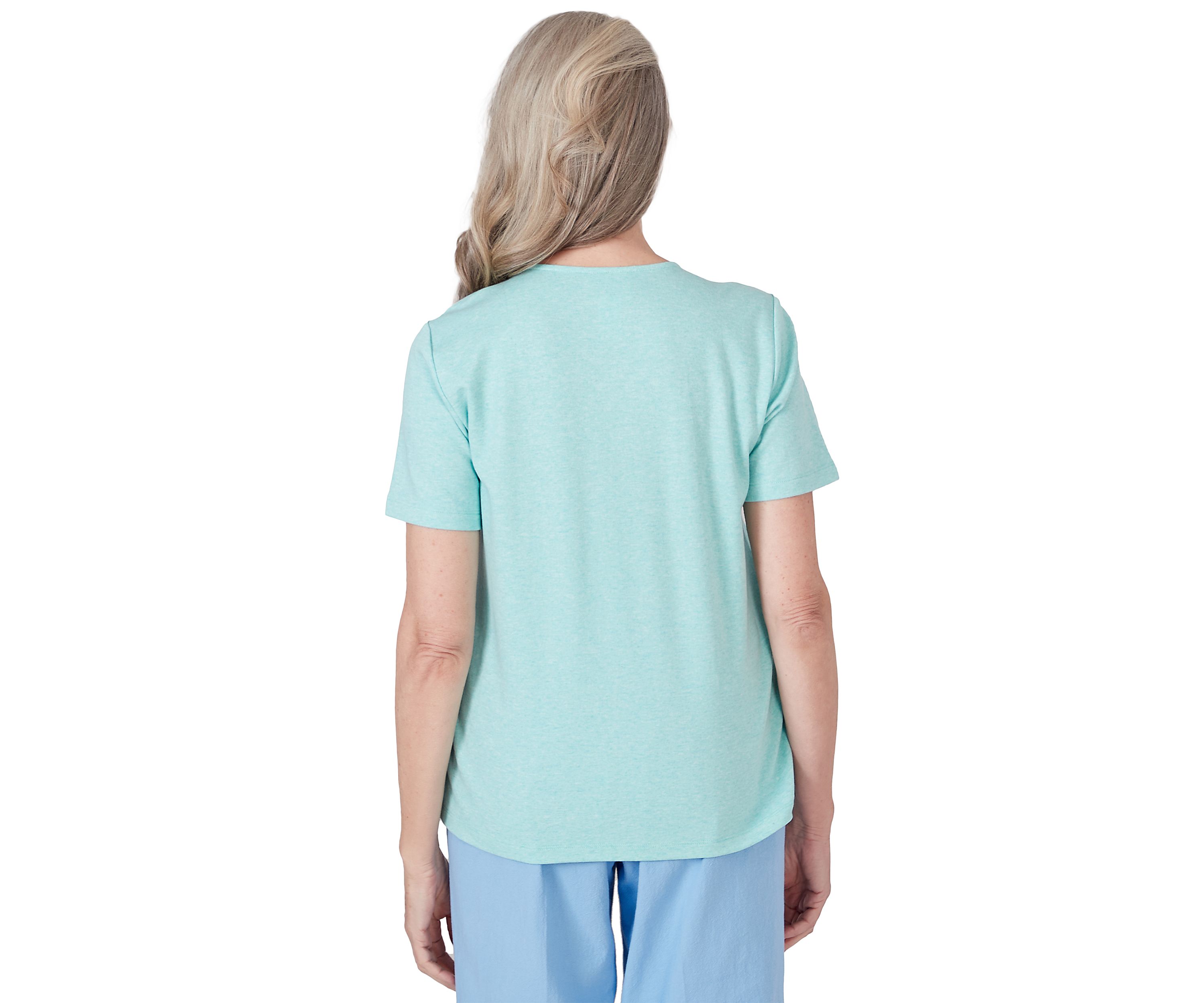 Womens Hyannisport Embroidered Flowers Top