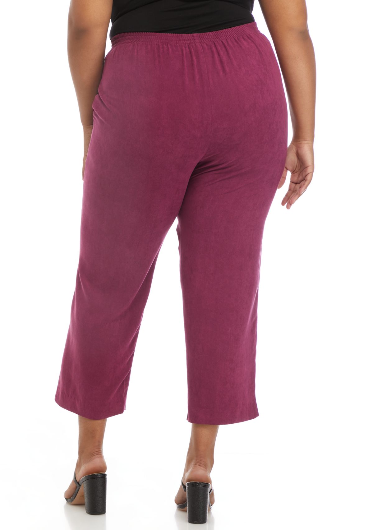 Plus Size Alexander Valley Suede Mid-Rise Pants - Average Length
