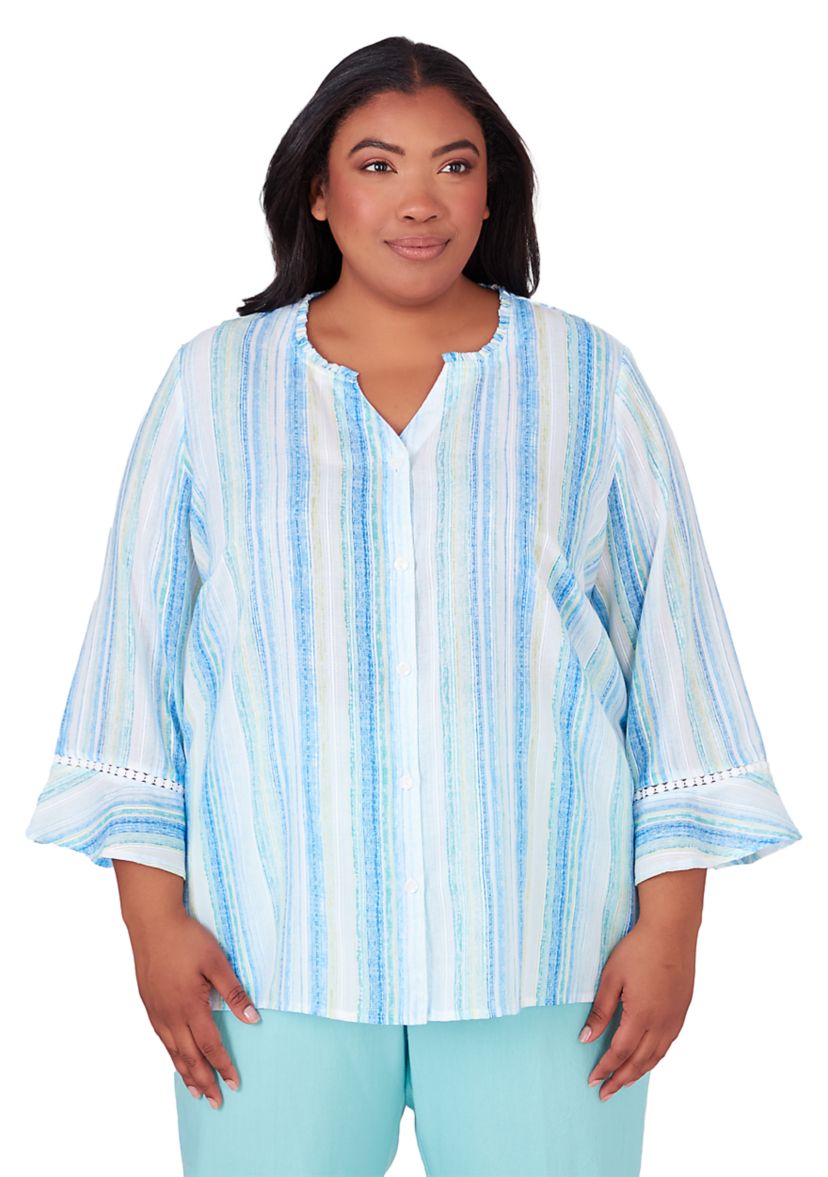 Plus Size Hyannis Port Stripe Top