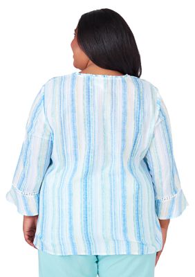 Plus Hyannis Port Stripe Top