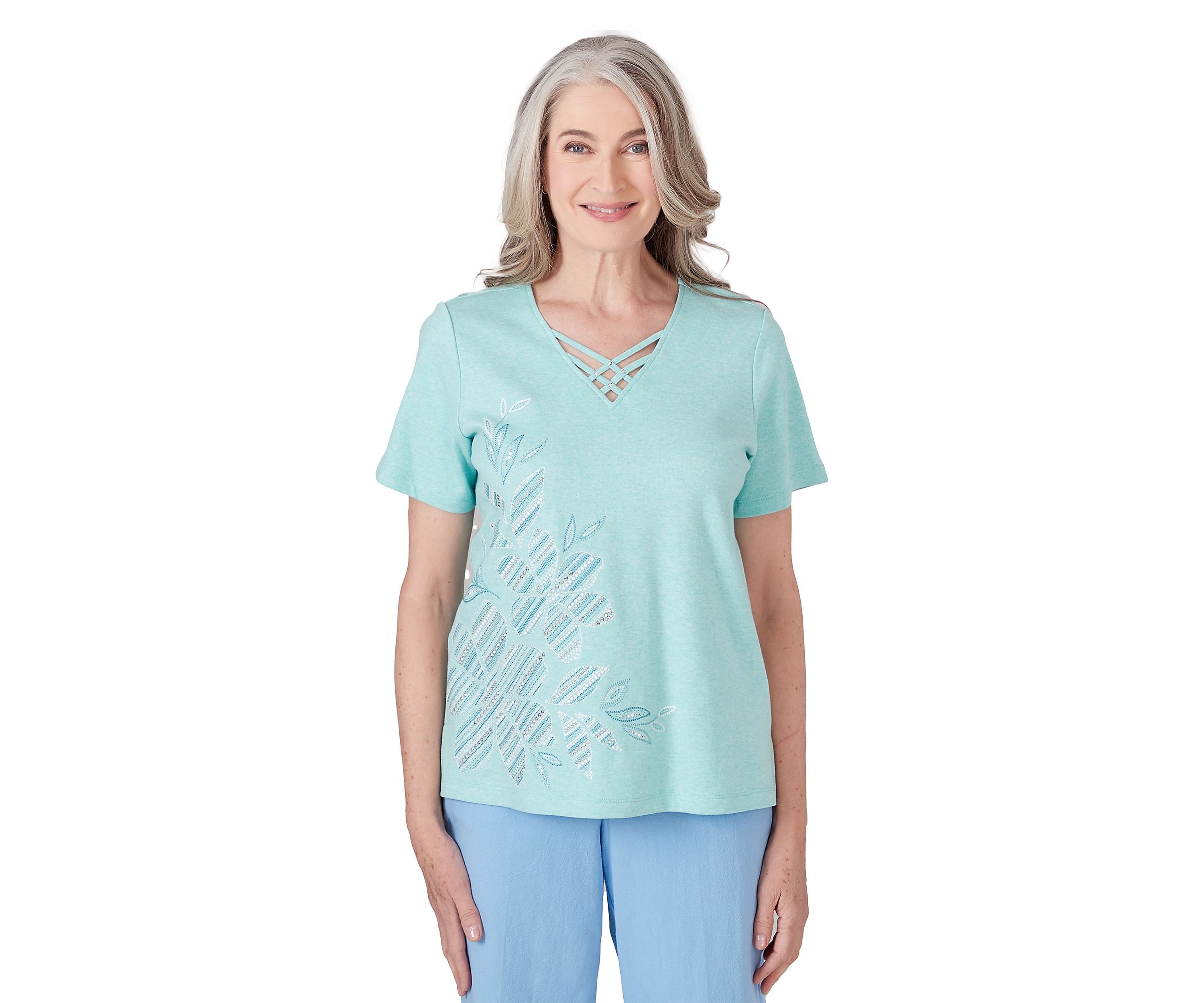 Petite Hyannisport Embroidered Flowers