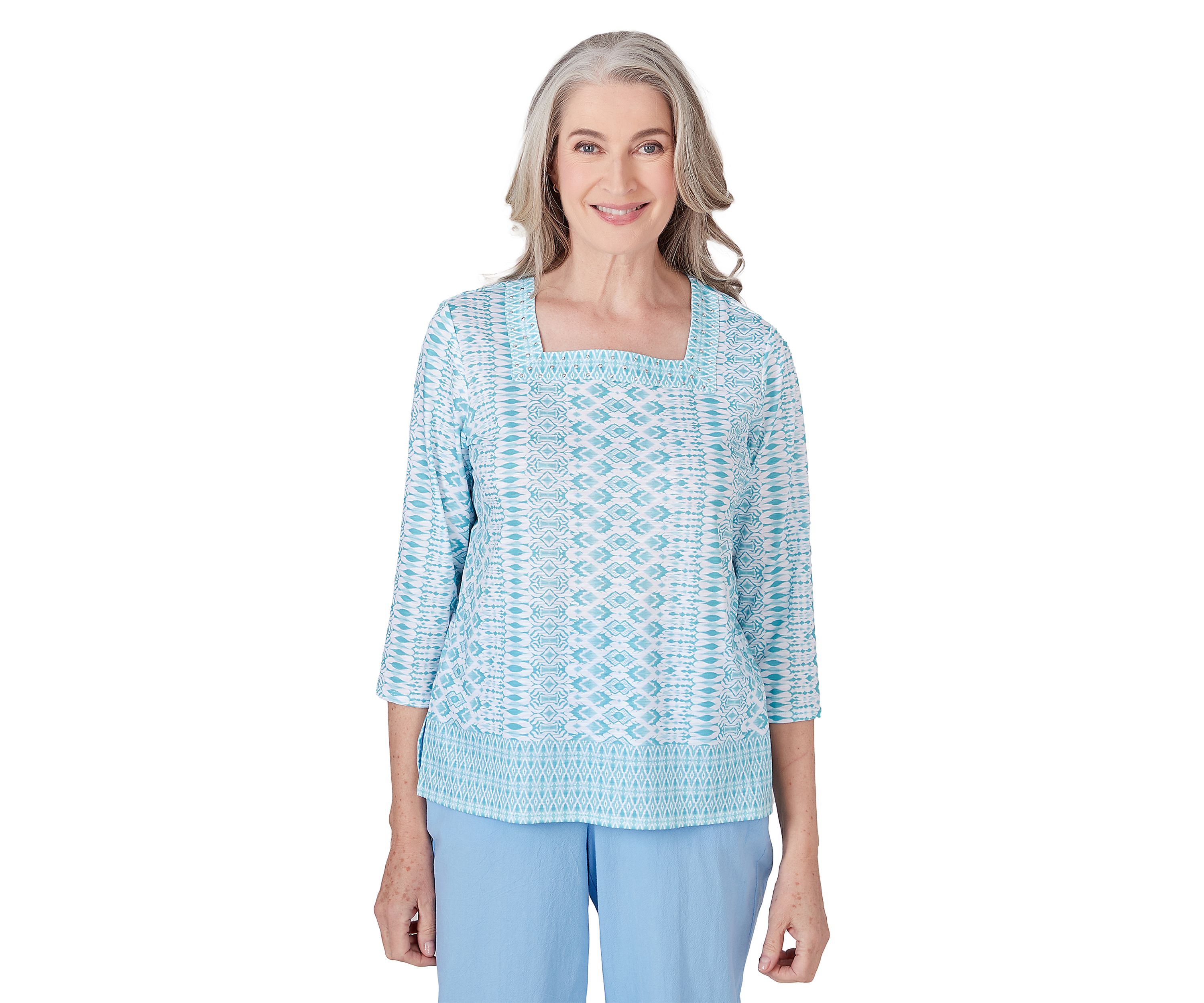 Petite Hyannisport Geo Border Top