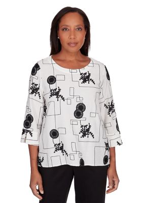 Women's Opposites Attract Geometric Top