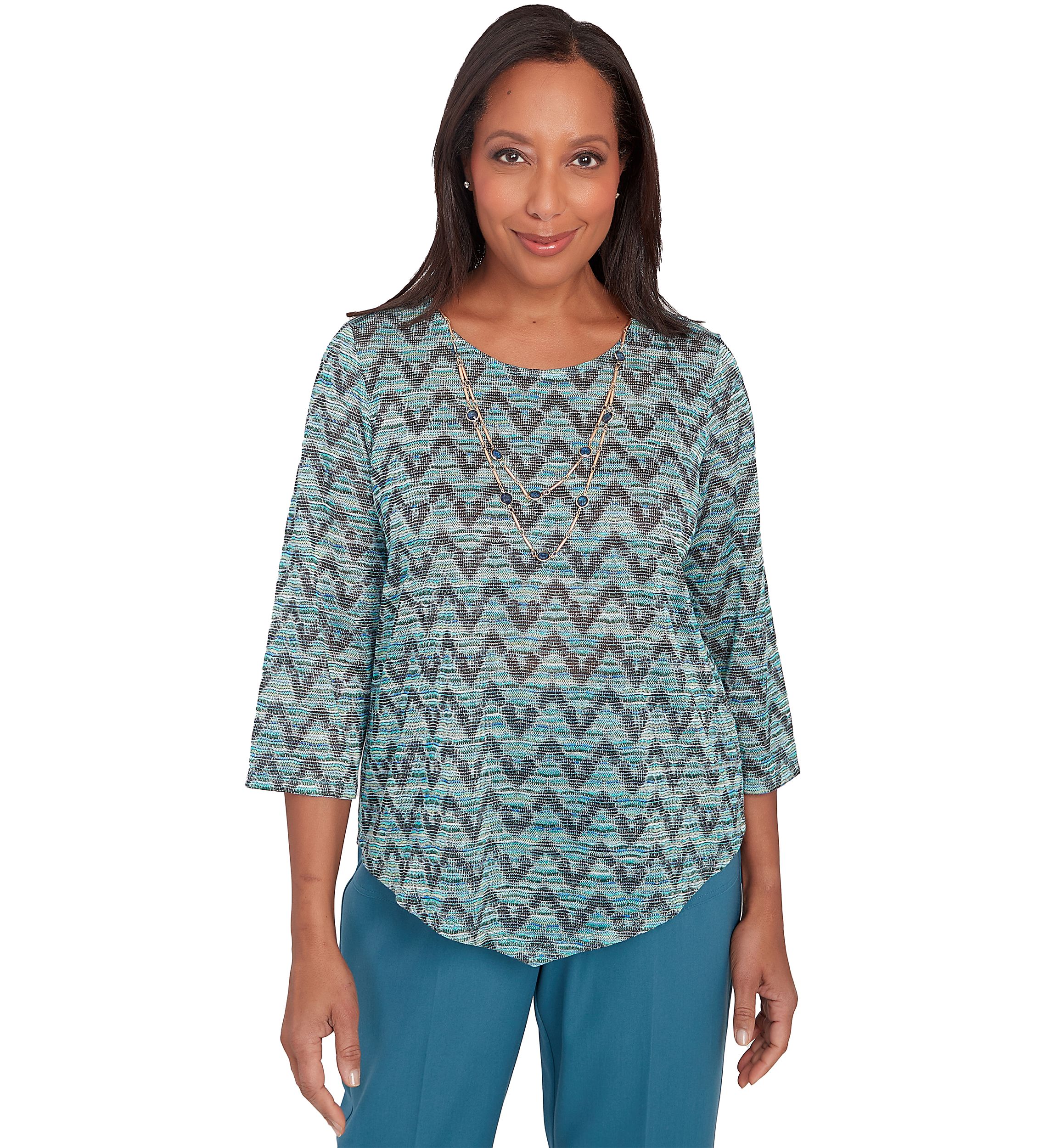 Womens Sedona Sky Novelty Space Dye Top
