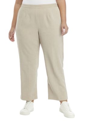 Alfred Dunner Plus Size Proportioned Short Pull On Corduroy Pants Size 24W