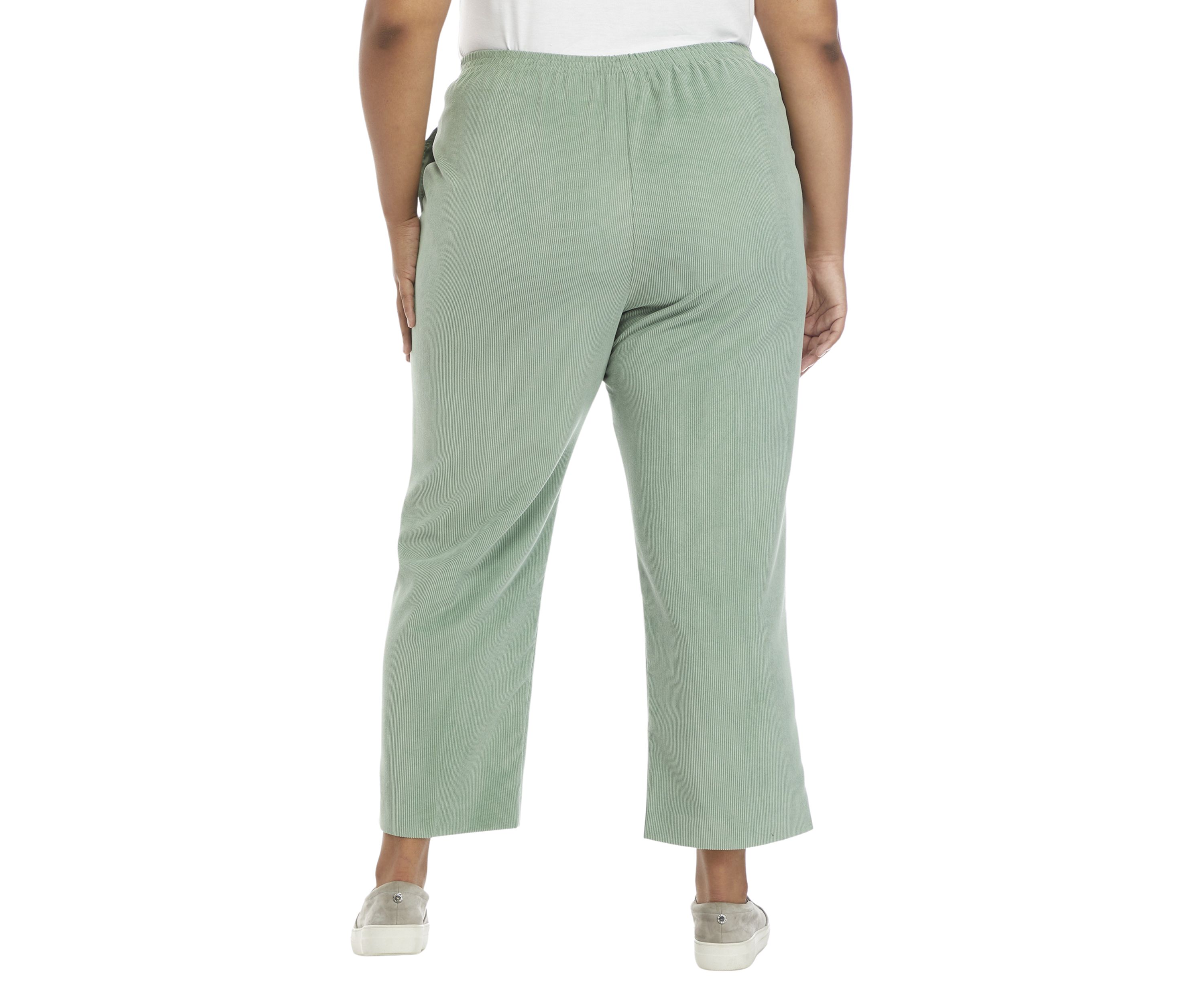 Plus Size Proportioned Short Corduroy Pants 
