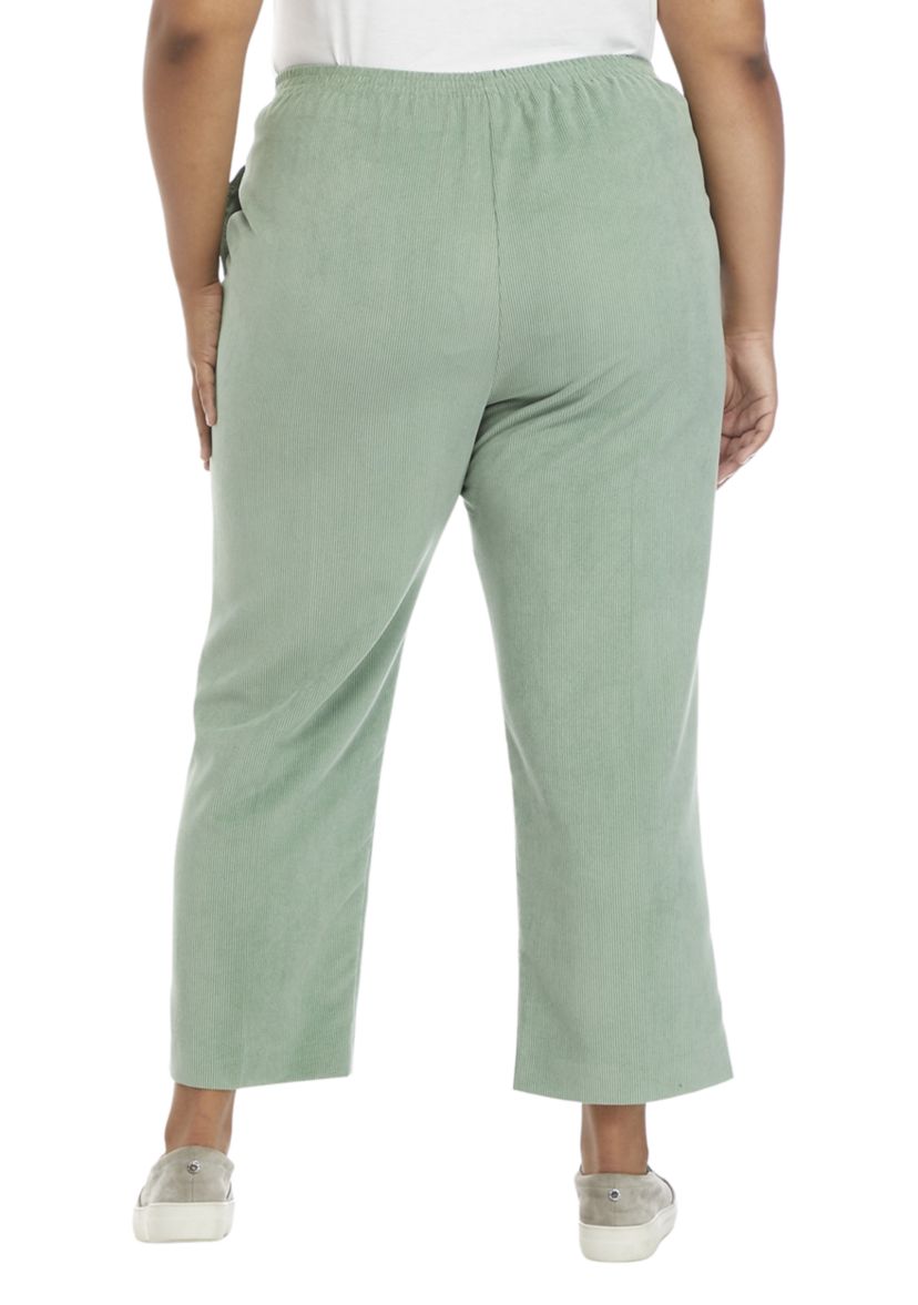 Plus Size Proportioned Short Corduroy Pants 
