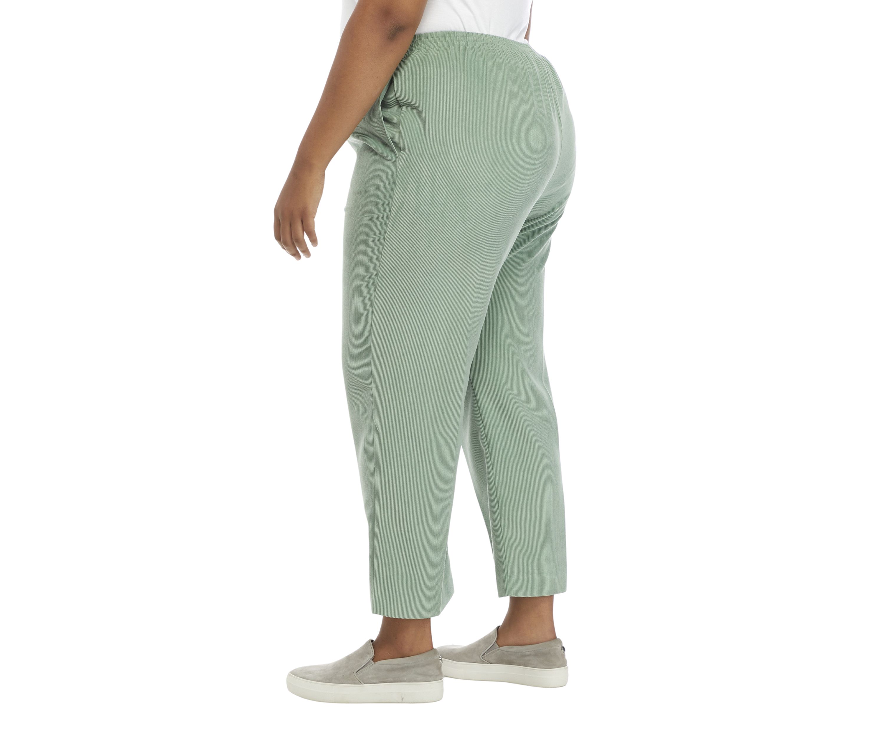 Plus Size Proportioned Short Corduroy Pants 