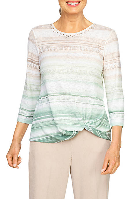 Alfred Dunner Petite Ombr&eacute; Watercolor Top