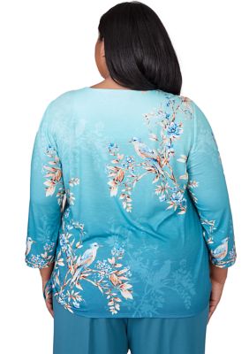 Plus Sedona Sky Ombré Bird Top