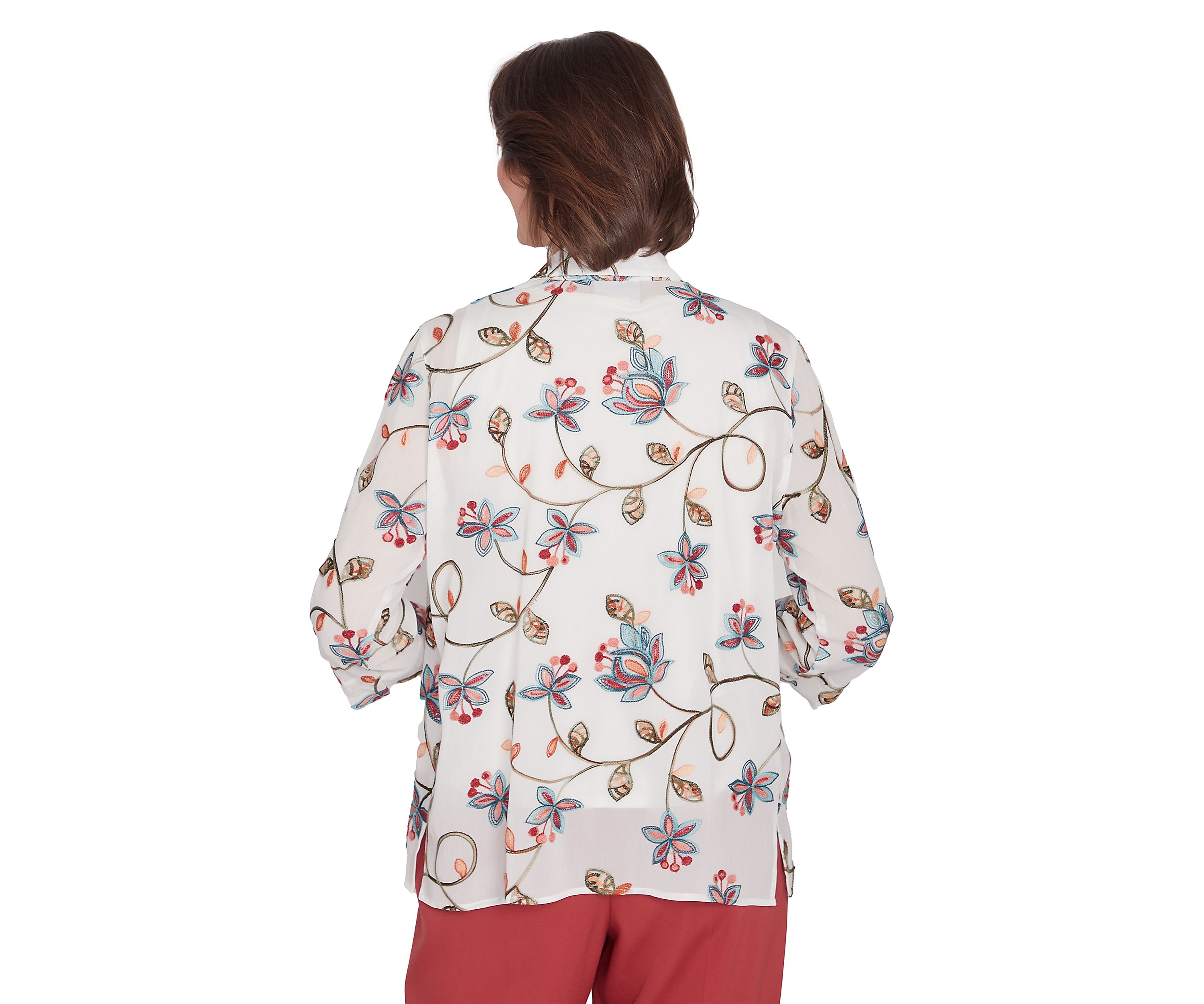 Petite Sedona Sky Embroidered Two for One Top