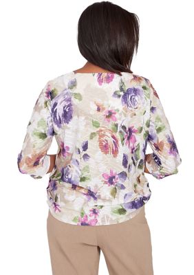 Women's Charm School Floral Texture Top