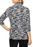 Womens Cowl Neck Space Dye Pullover