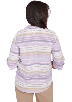 Petite Charm School Stripe Shirt