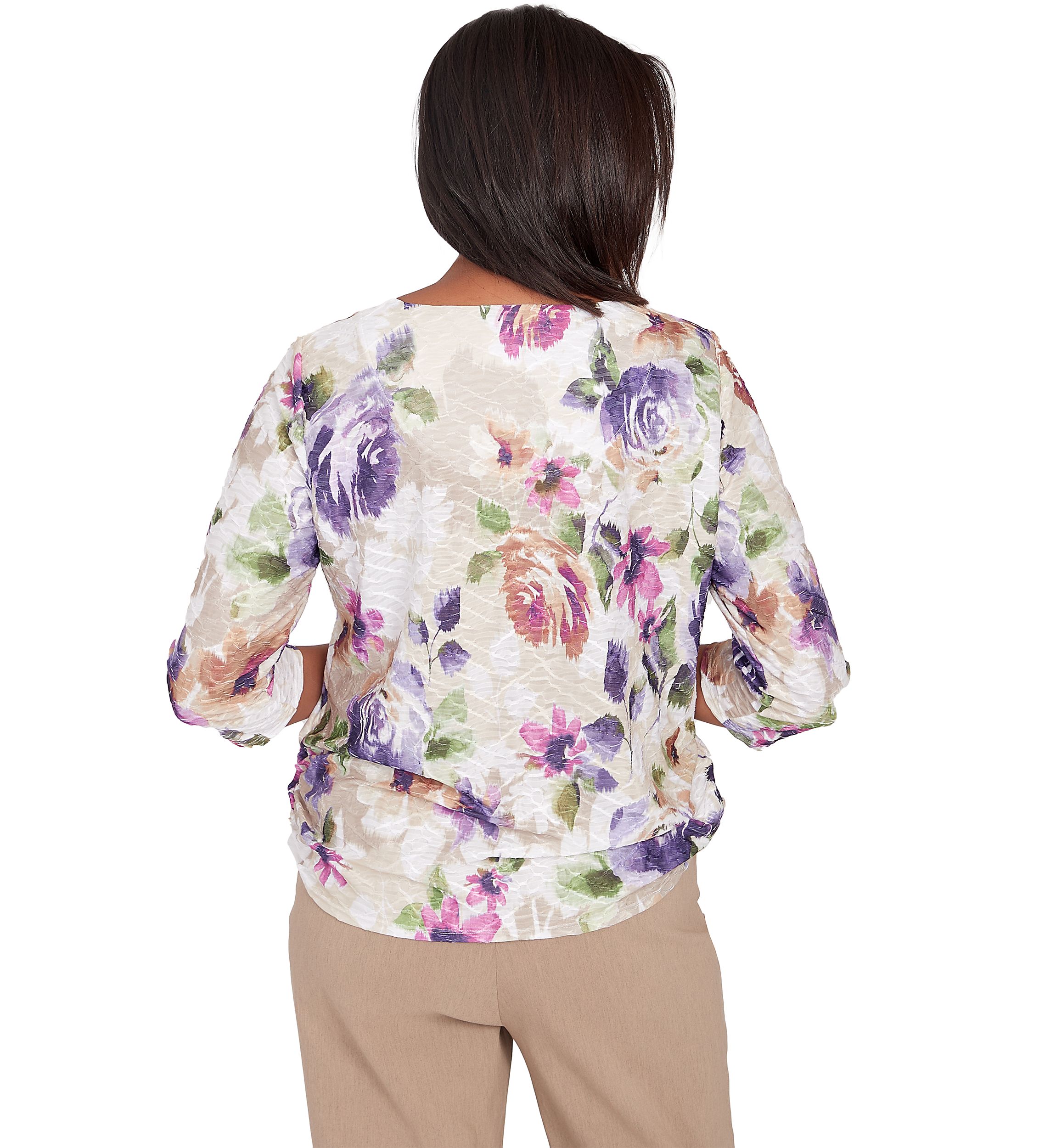 Petite Charm School Floral Texture Top