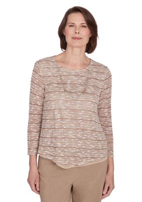 Petite Charm School Space Dye Texture Biadere Top