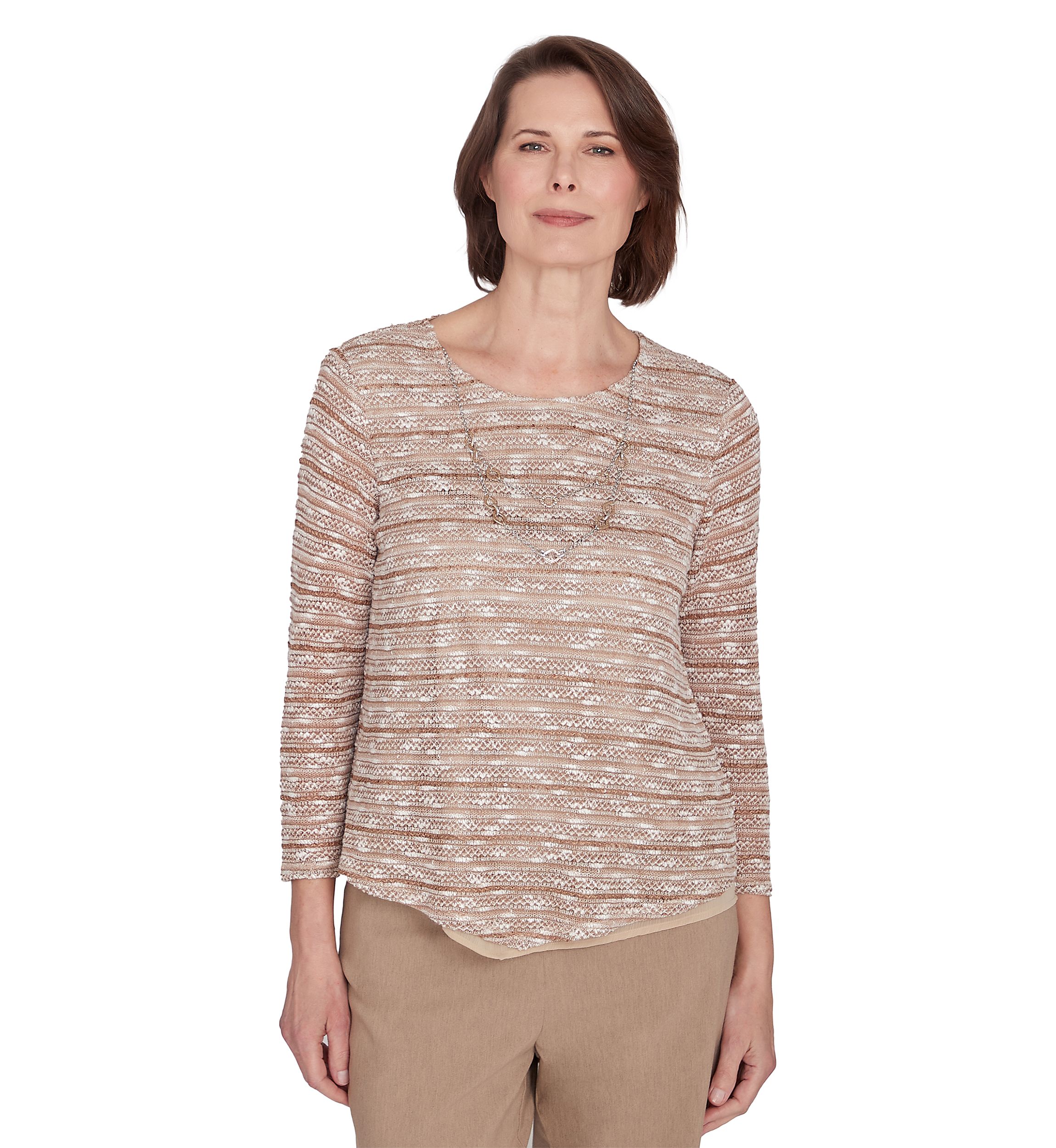 Petite Charm School Space Dye Texture Biadere Top