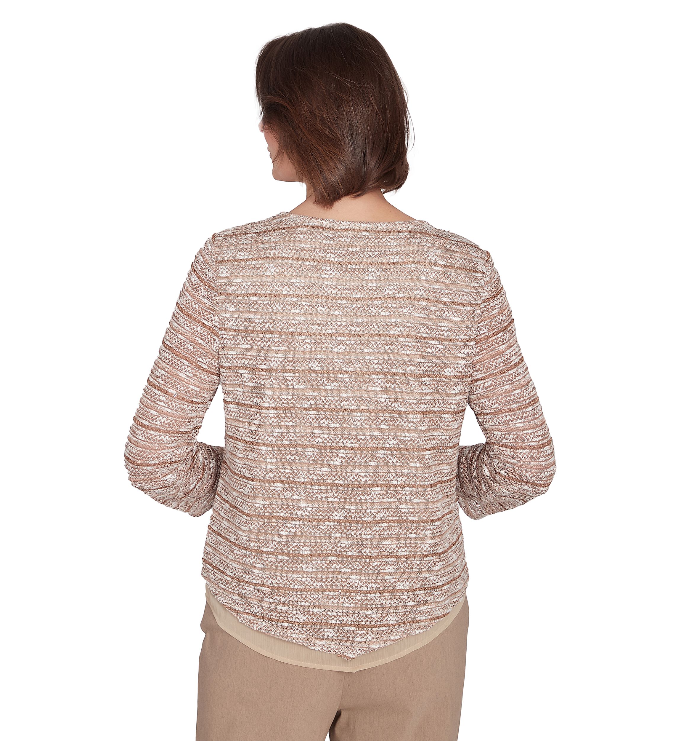 Petite Charm School Space Dye Texture Biadere Top