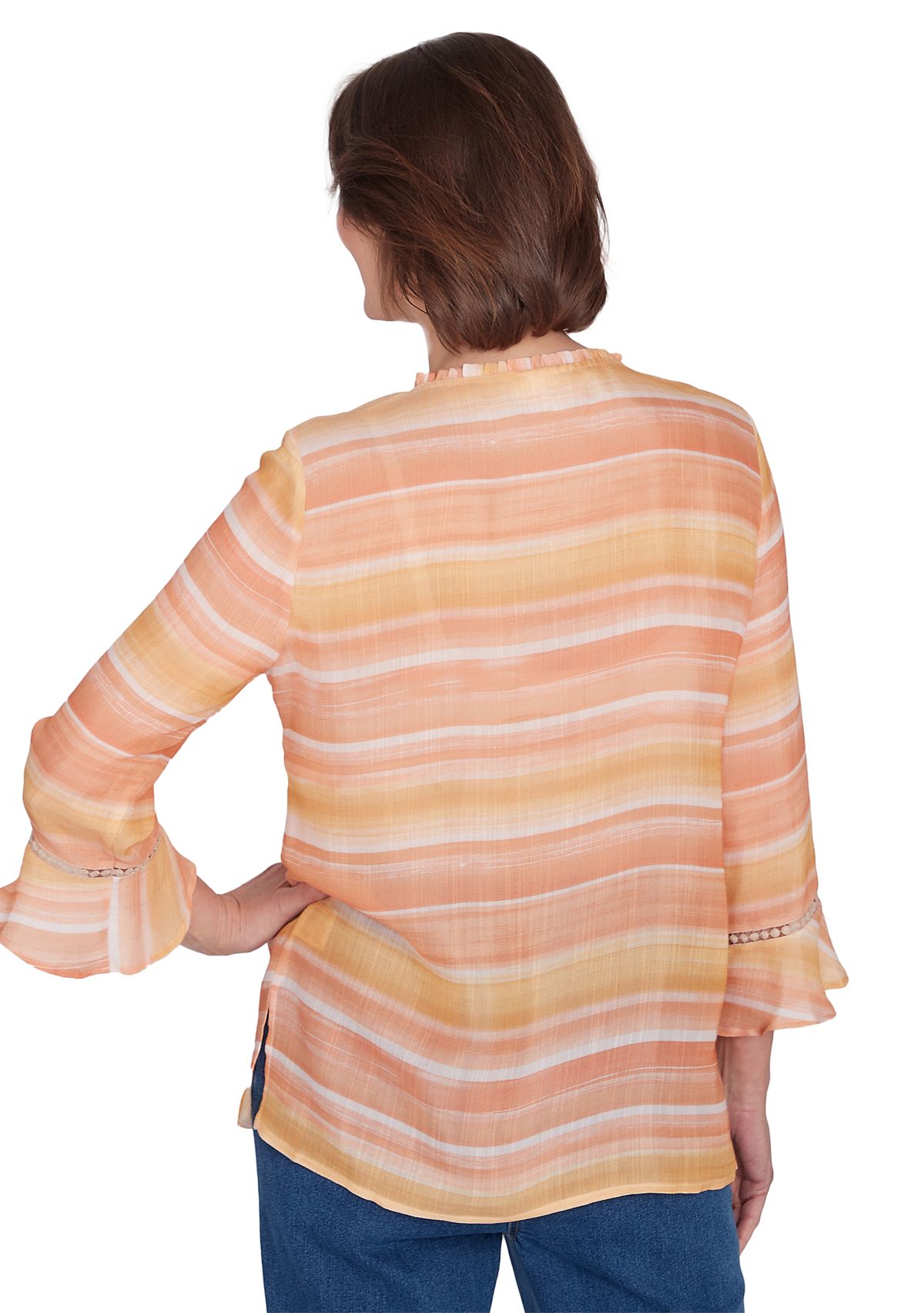 Womens Scottsdale Embroidered Stripe Top