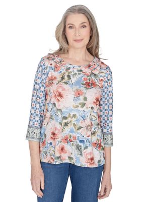 Women's Scottsdale Floral Geometric Print Top