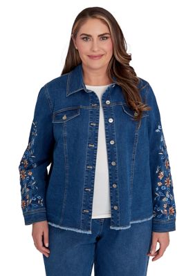 Plus Scottsdale Embroidered Fringe Jacket