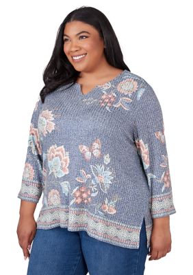 Plus Scottsdale Floral Border Top