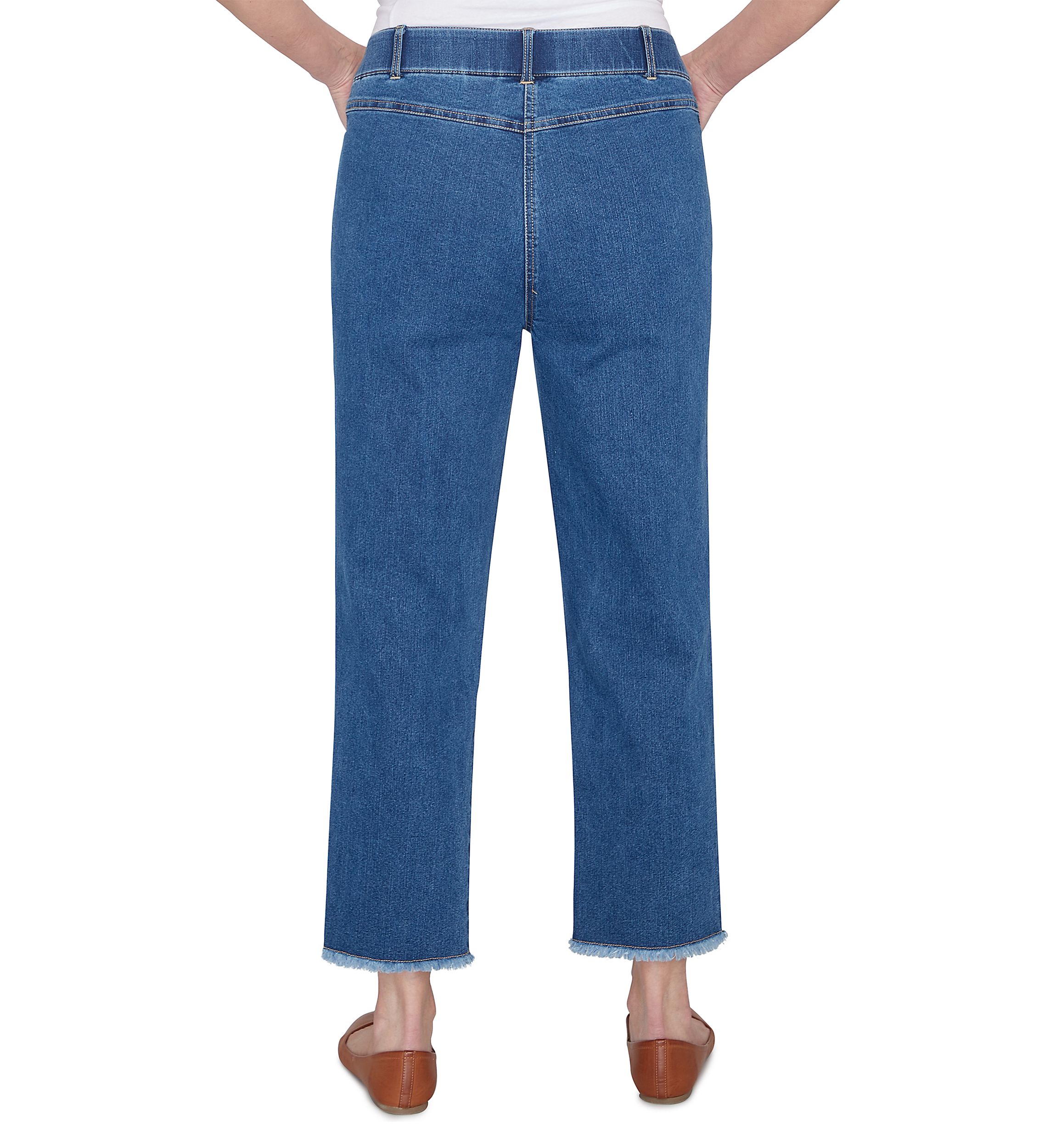 Petite Scottsdale Embroidered Fringe Ankle Pants