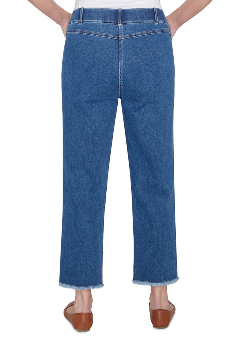 Petite Scottsdale Embroidered Fringe Ankle Pants