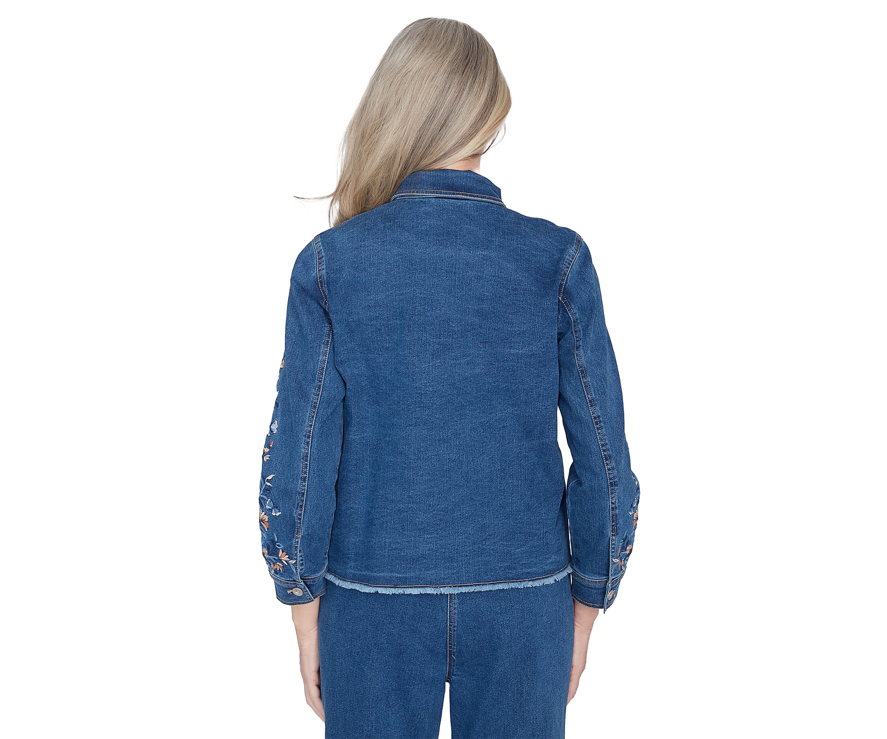 Petite Scottsdale Embroidered Fringe Jacket