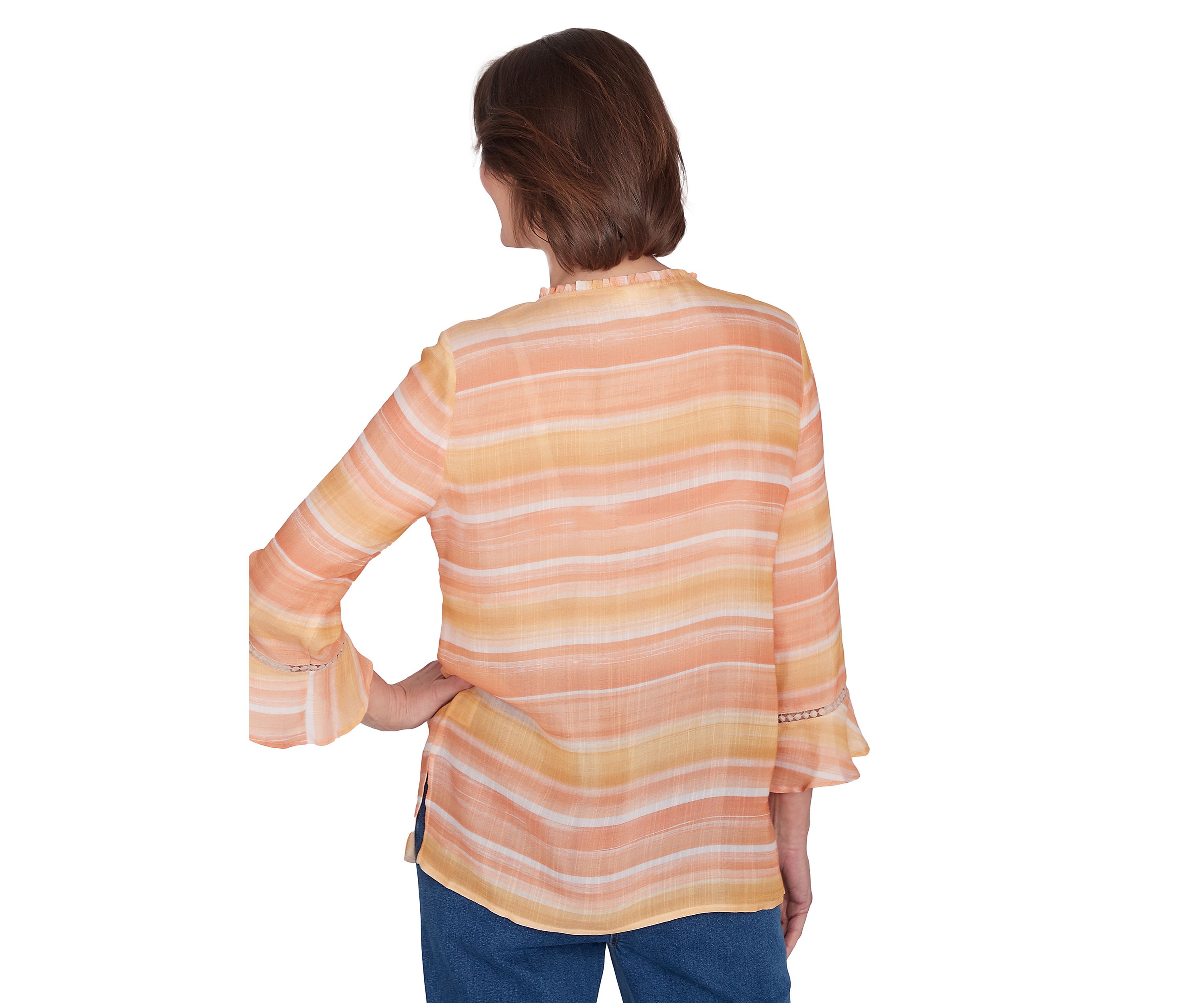 Petite Scottsdale Embroidered Stripe Top 