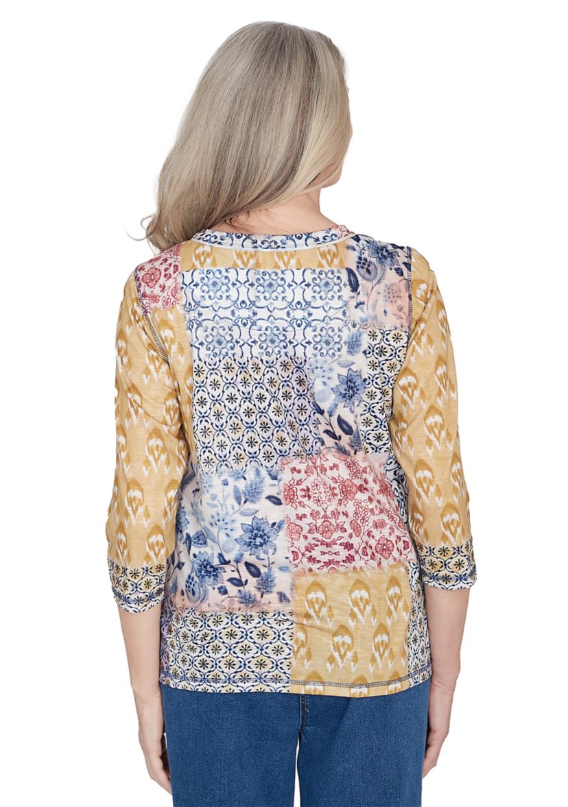 Petite Scottsdale Batik Patchwork Top 