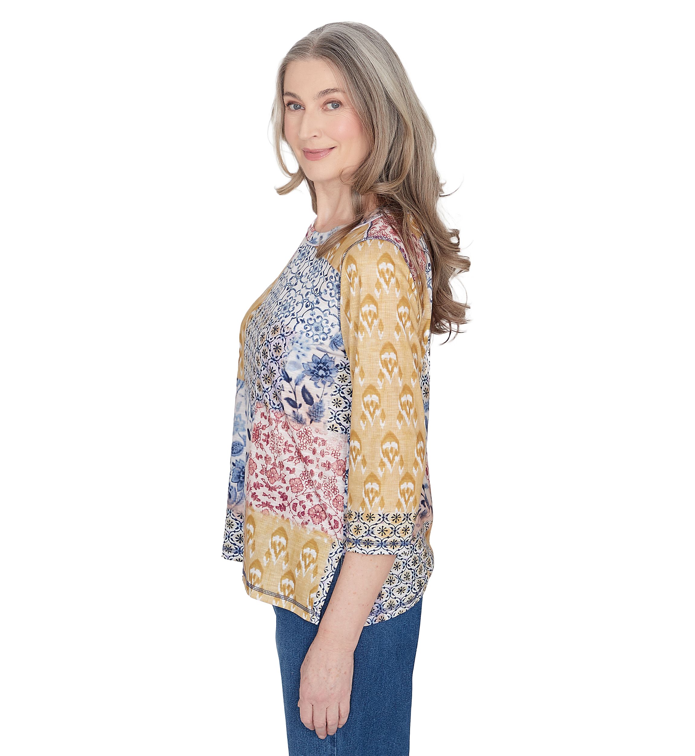 Petite Scottsdale Batik Patchwork Top 