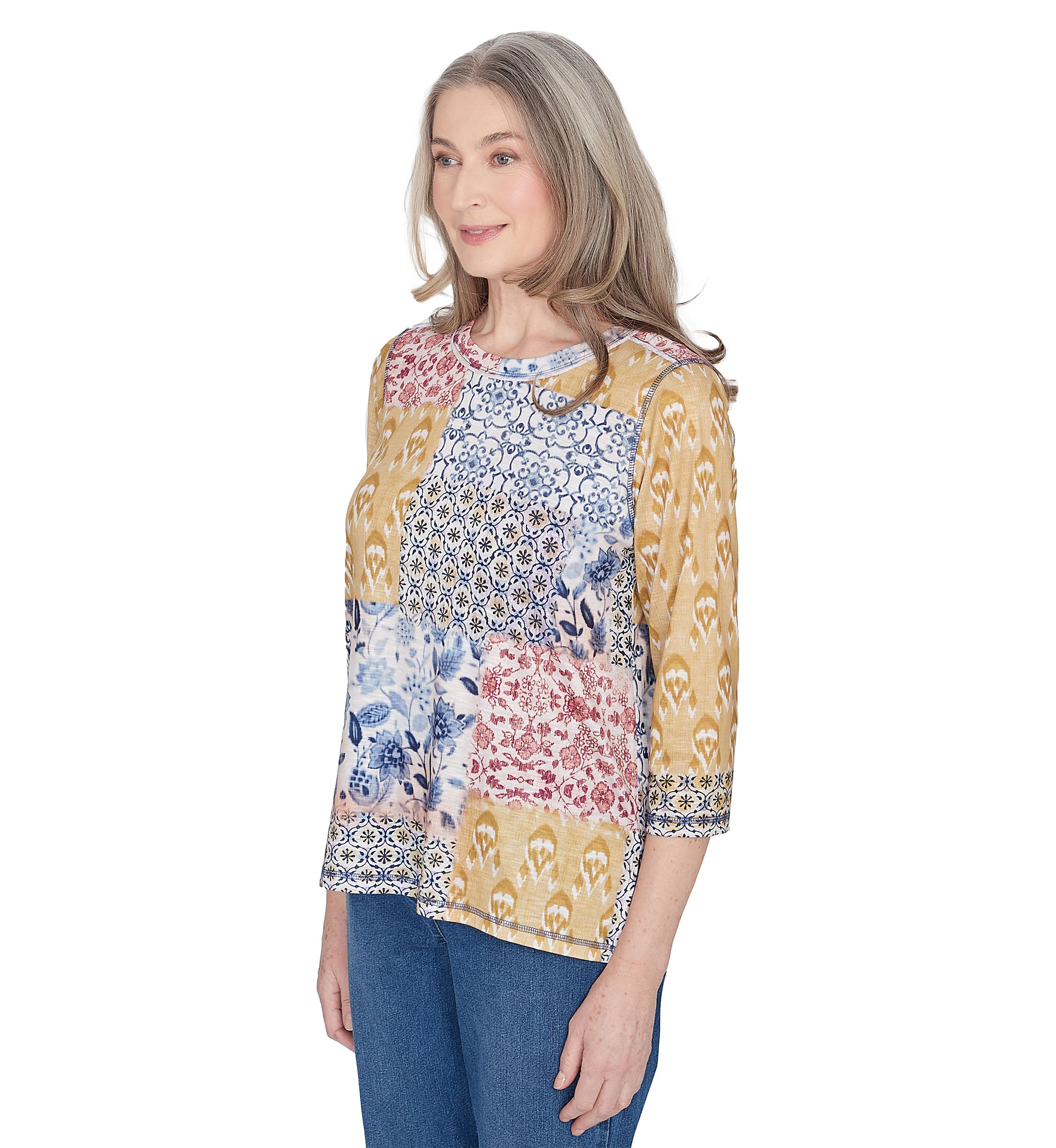 Petite Scottsdale Batik Patchwork Top 