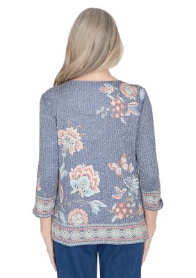 Petite Scottsdale Floral Border Top