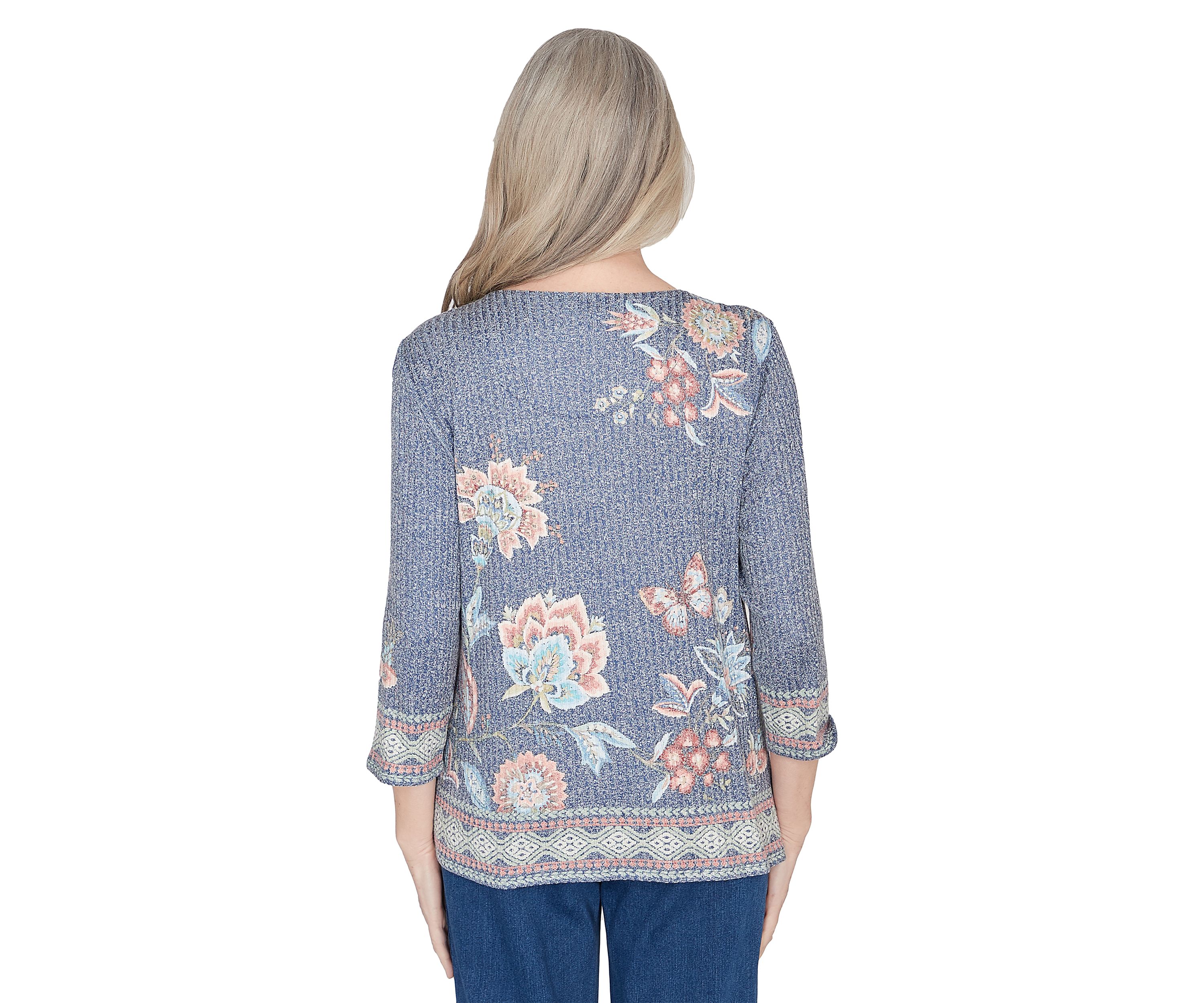 Petite Scottsdale Floral Border Top 
