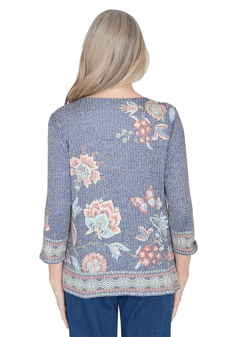 Petite Scottsdale Floral Border Top 