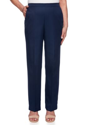 Alfred Dunner Petite In The Navy Proportion Medium Pants | belk