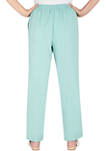 Plus Size Solid Short Length Twill Pants