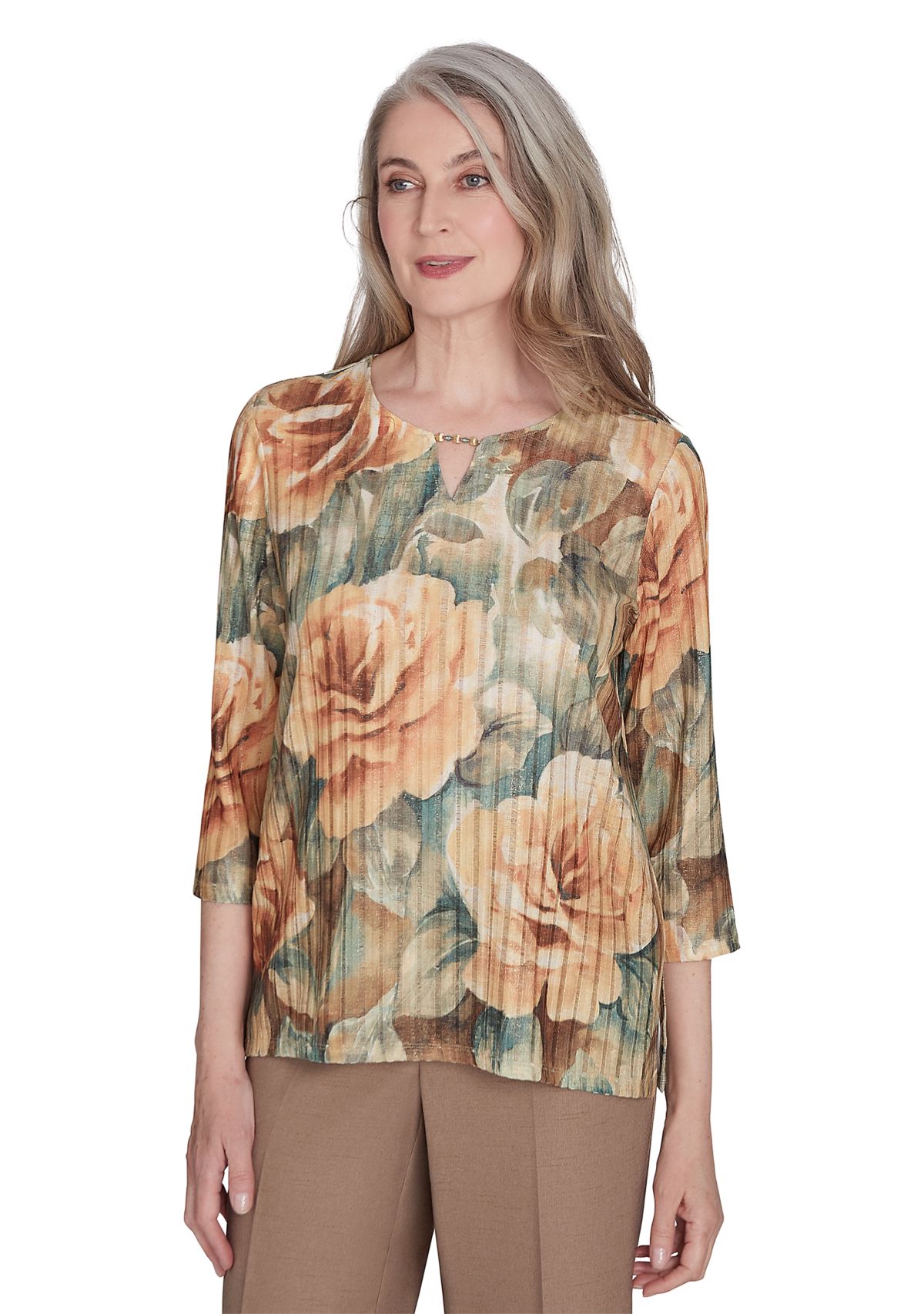 Womens Emerald Isle Vintage Floral Top