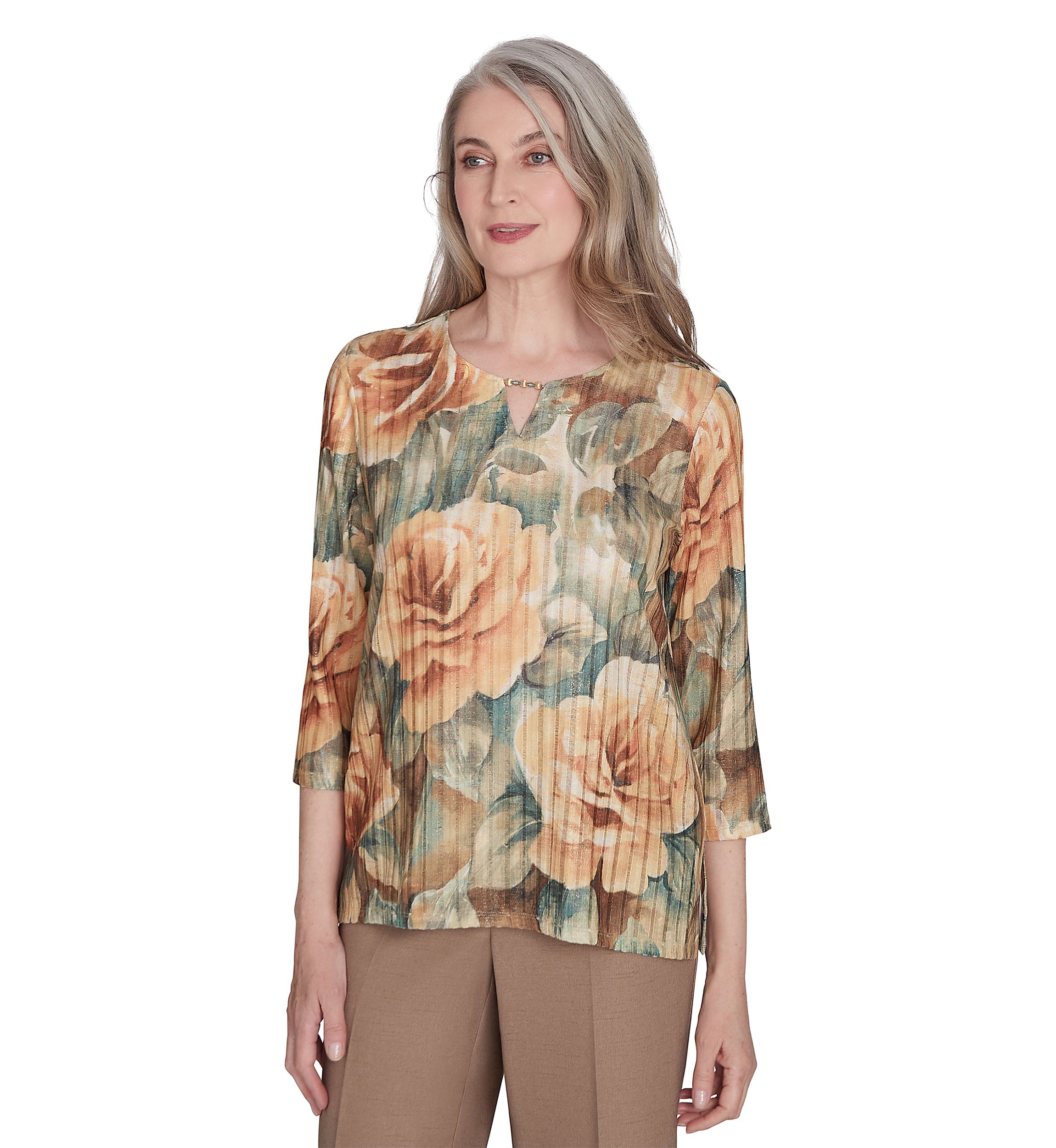 Womens Emerald Isle Vintage Floral Top