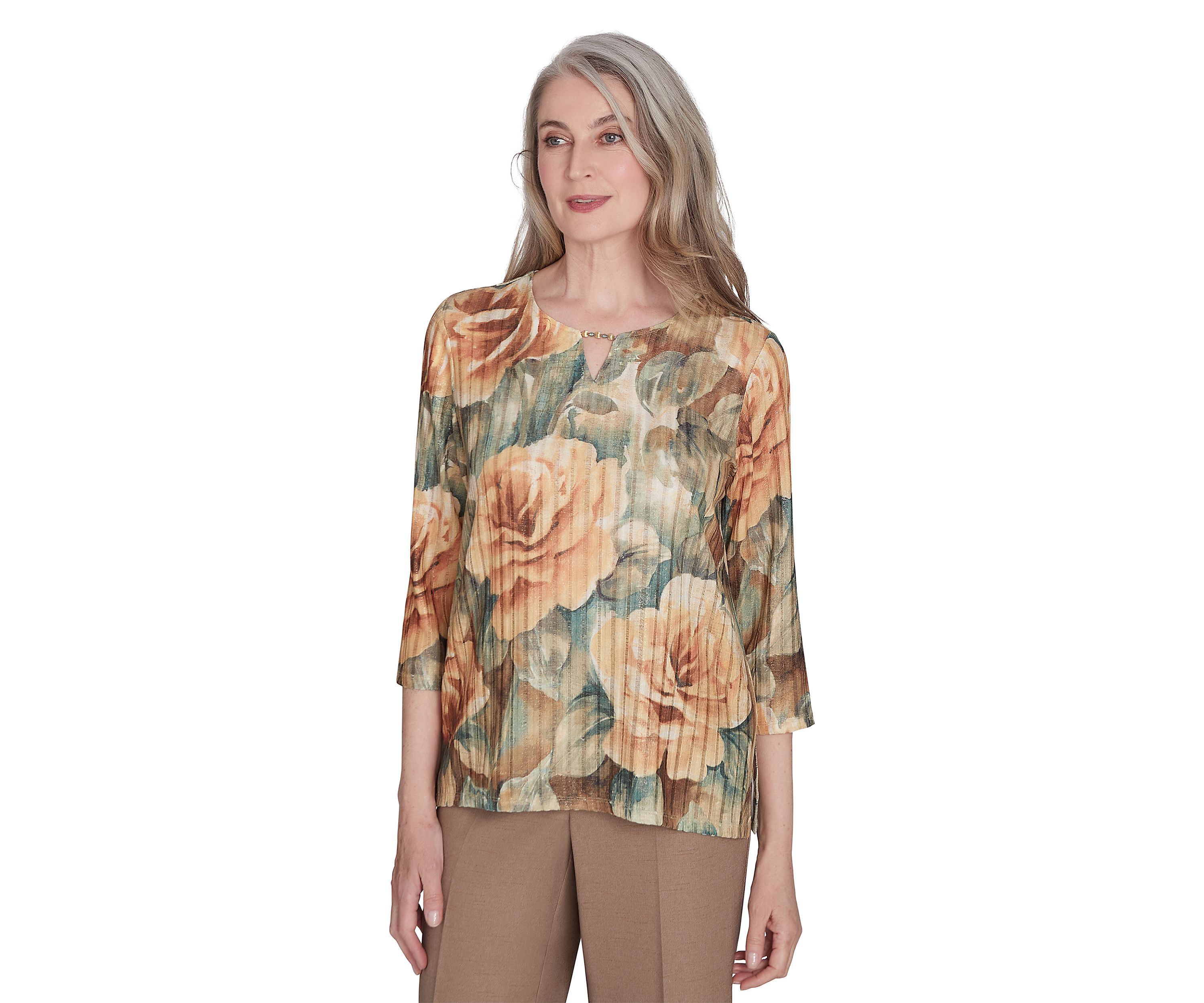 Womens Emerald Isle Vintage Floral Top