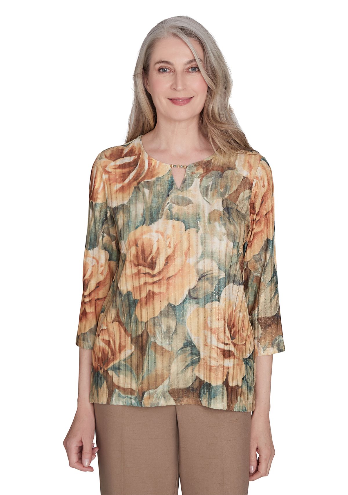 Womens Emerald Isle Vintage Floral Top