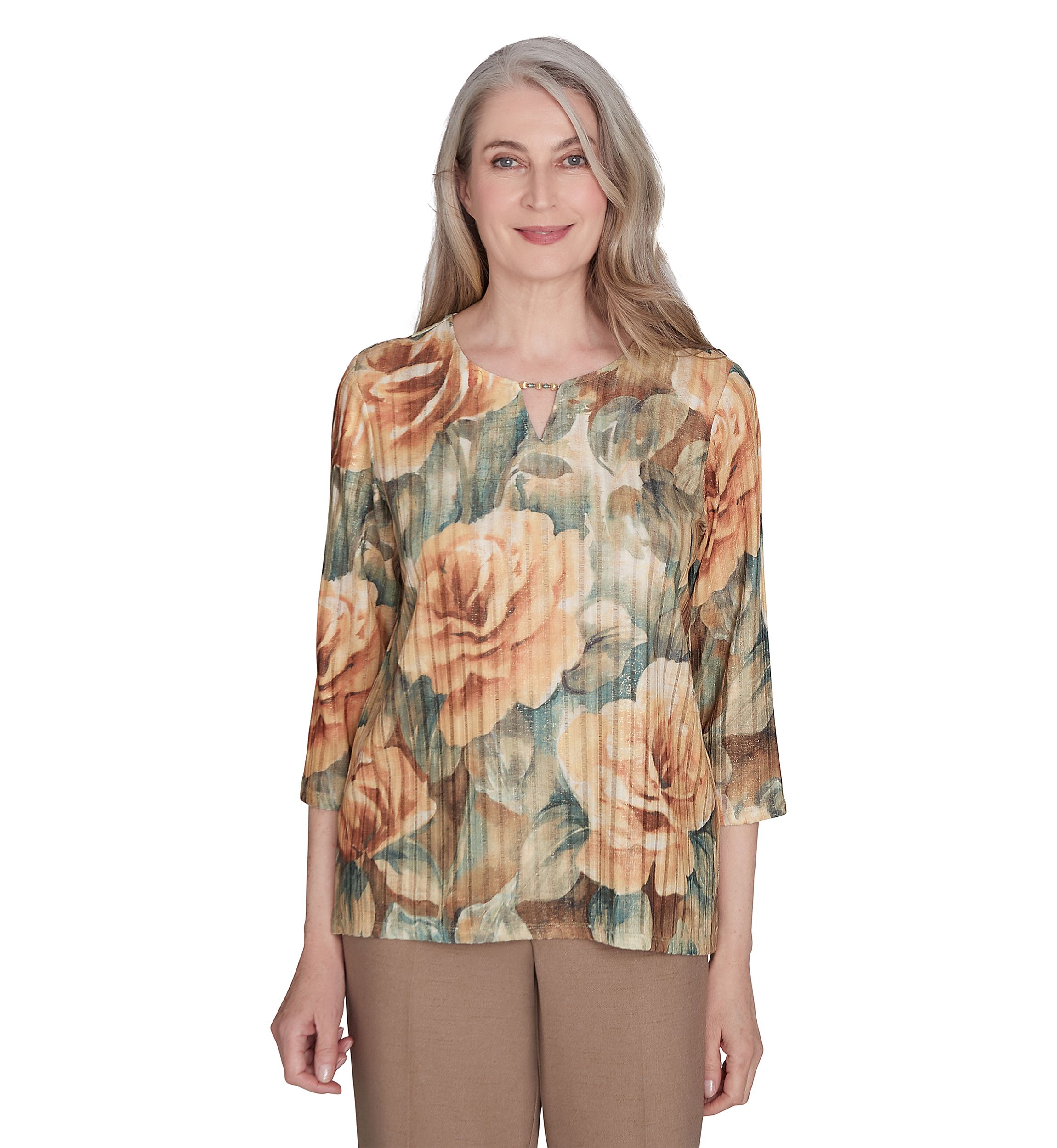 Womens Emerald Isle Vintage Floral Top