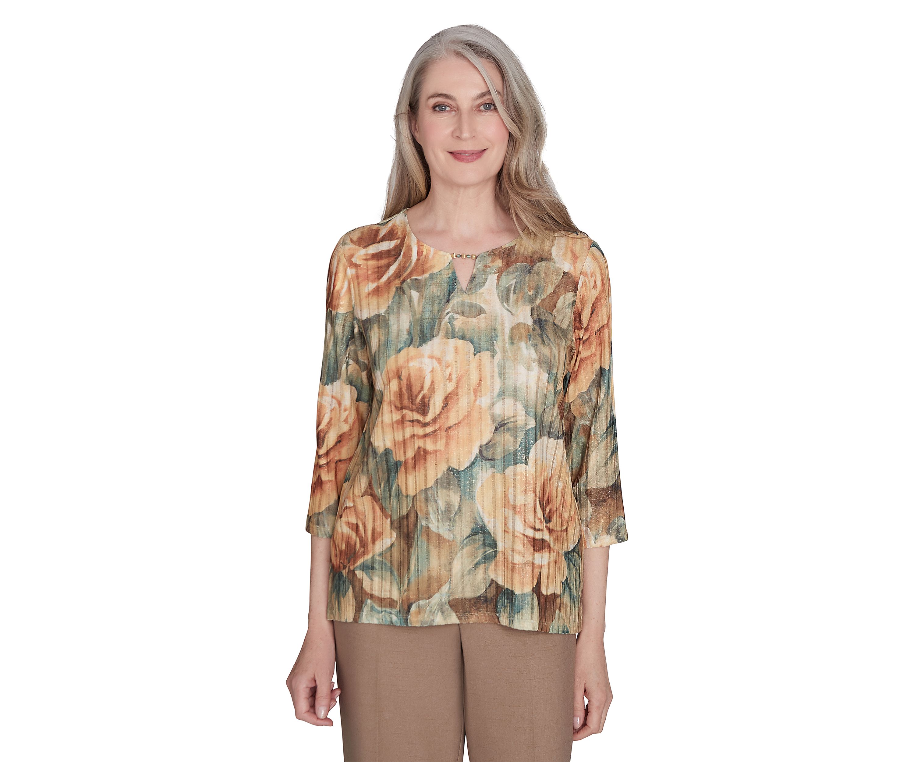 Womens Emerald Isle Vintage Floral Top