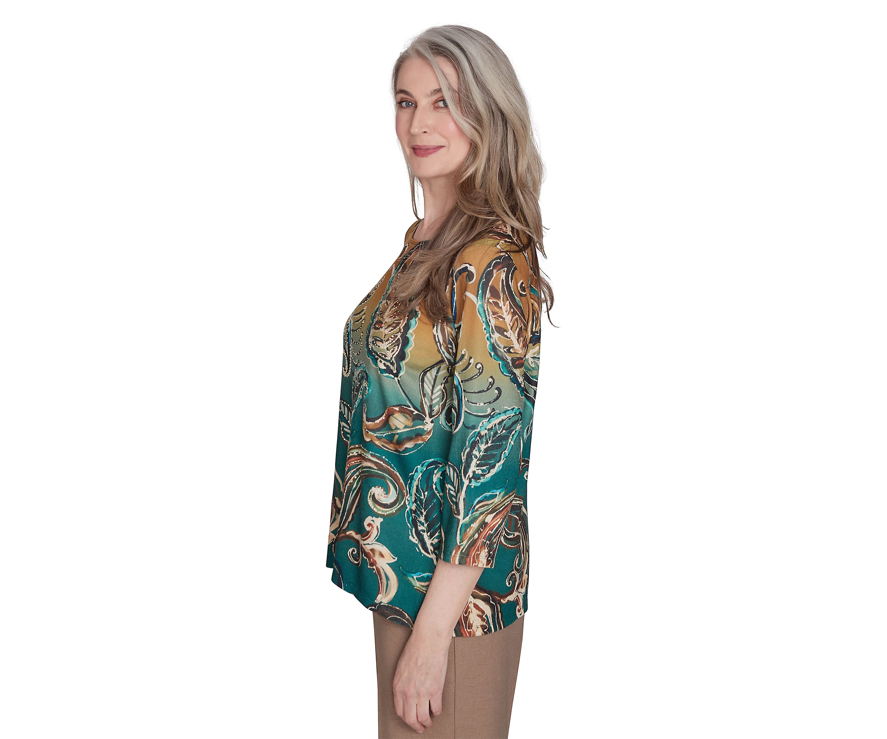 Womens Emerald Isle Paisley Ombré Shirt