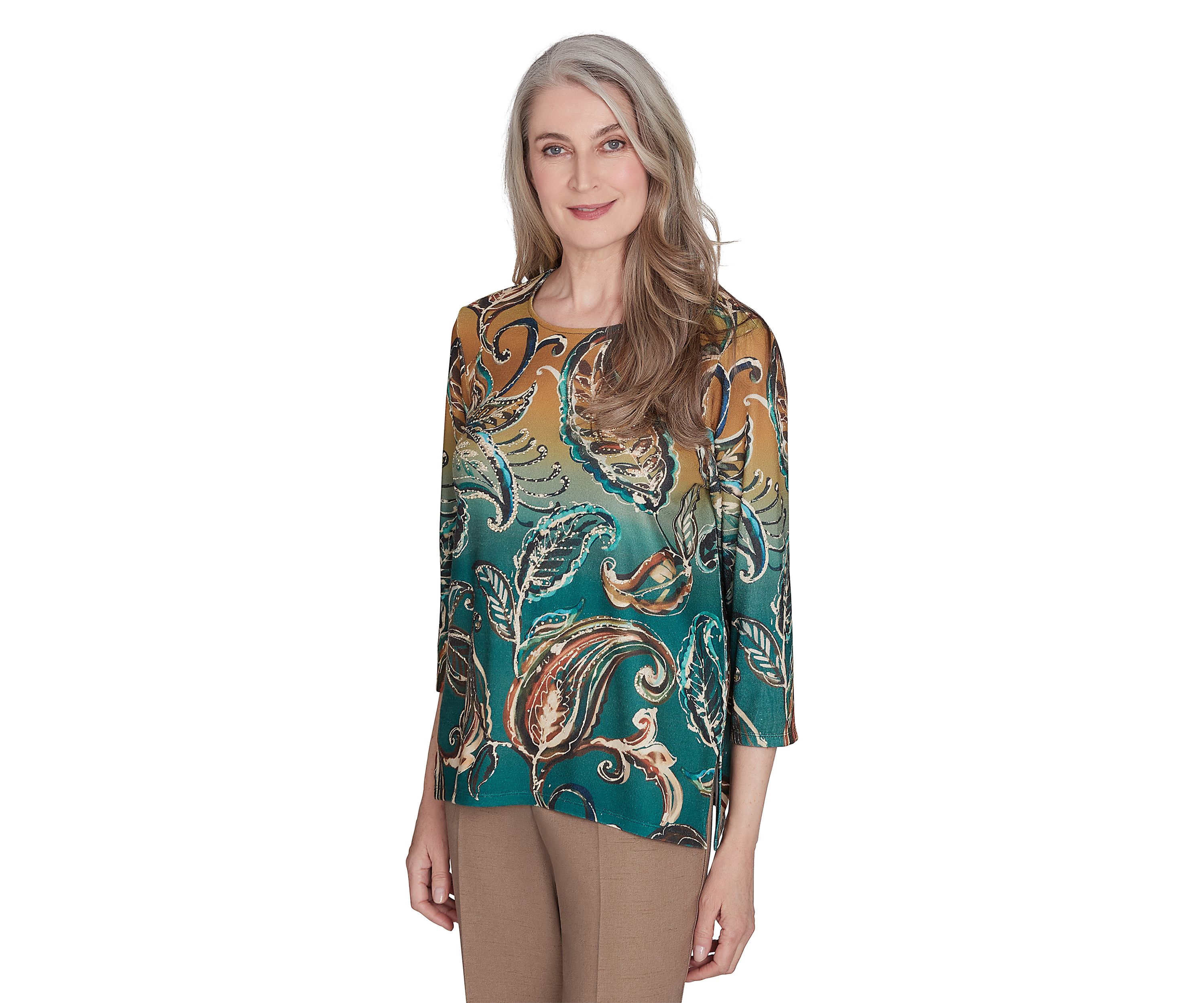 Womens Emerald Isle Paisley Ombré Shirt