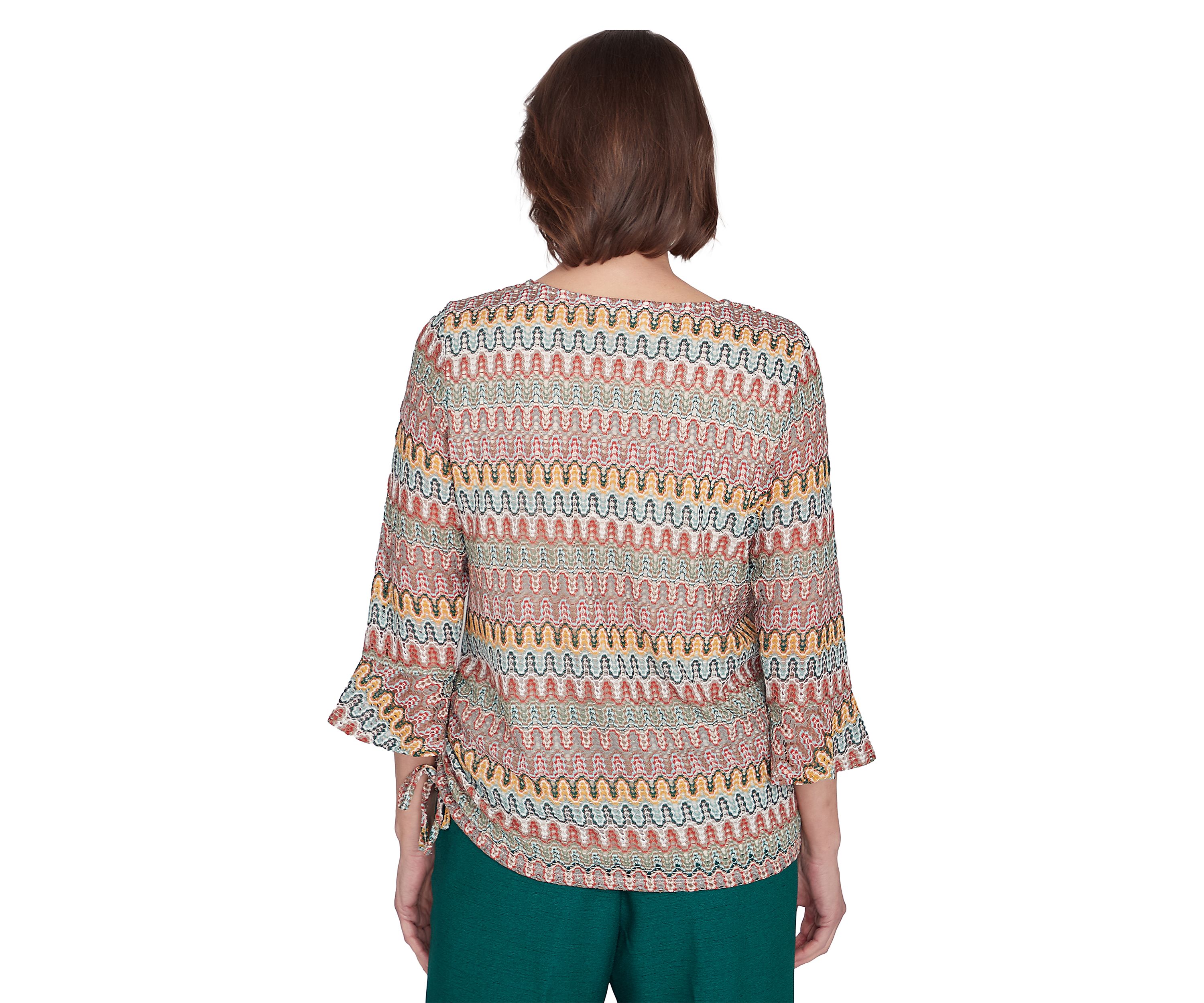 Petite Spliced Texture Knit Top