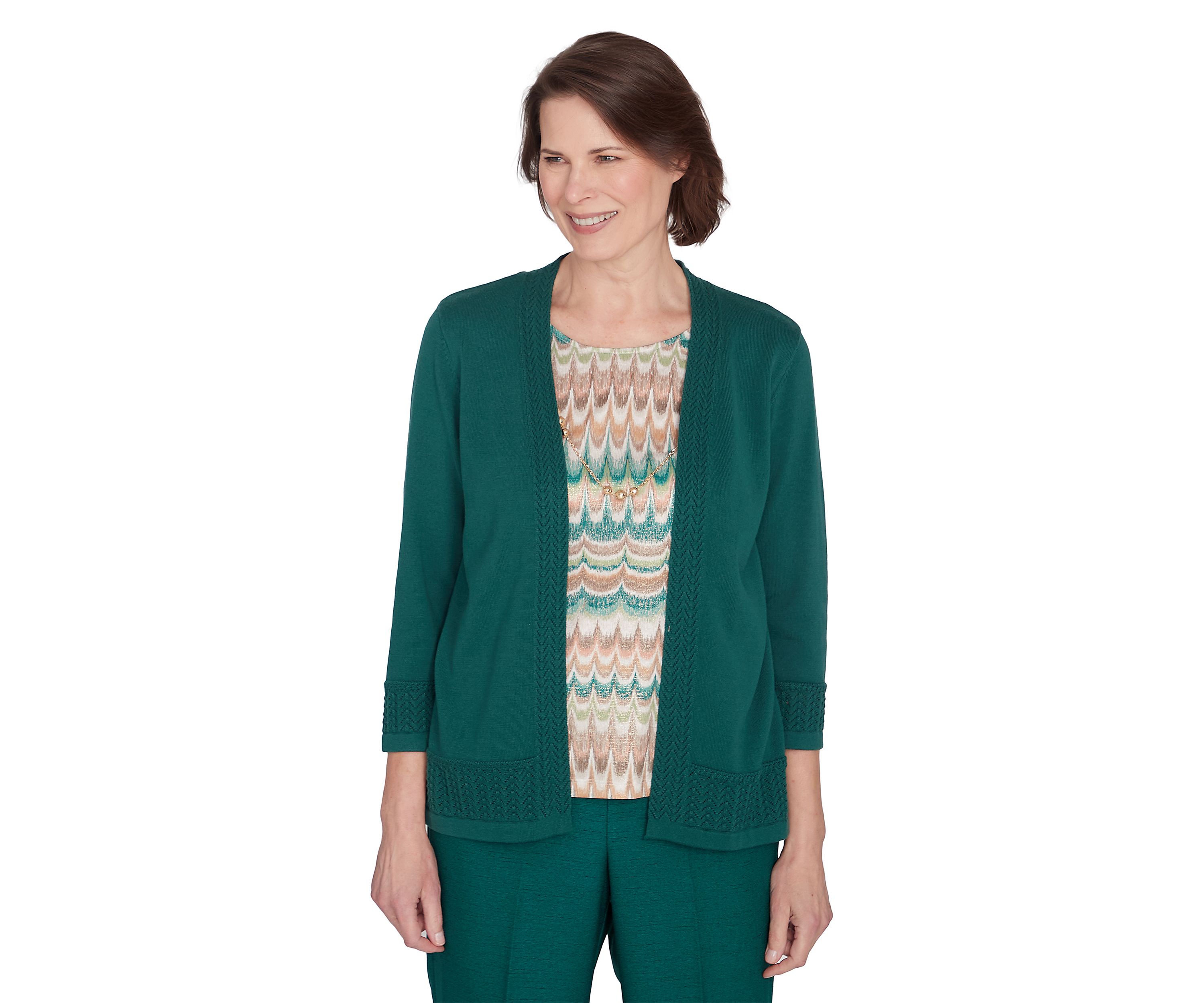 Petite Biadere Textured Inner 2Fer Sweater